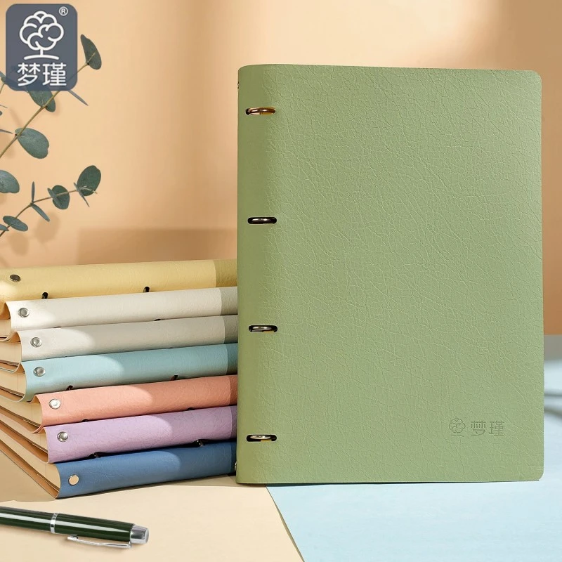 Cuaderno de negocios de cuero de hojas sueltas