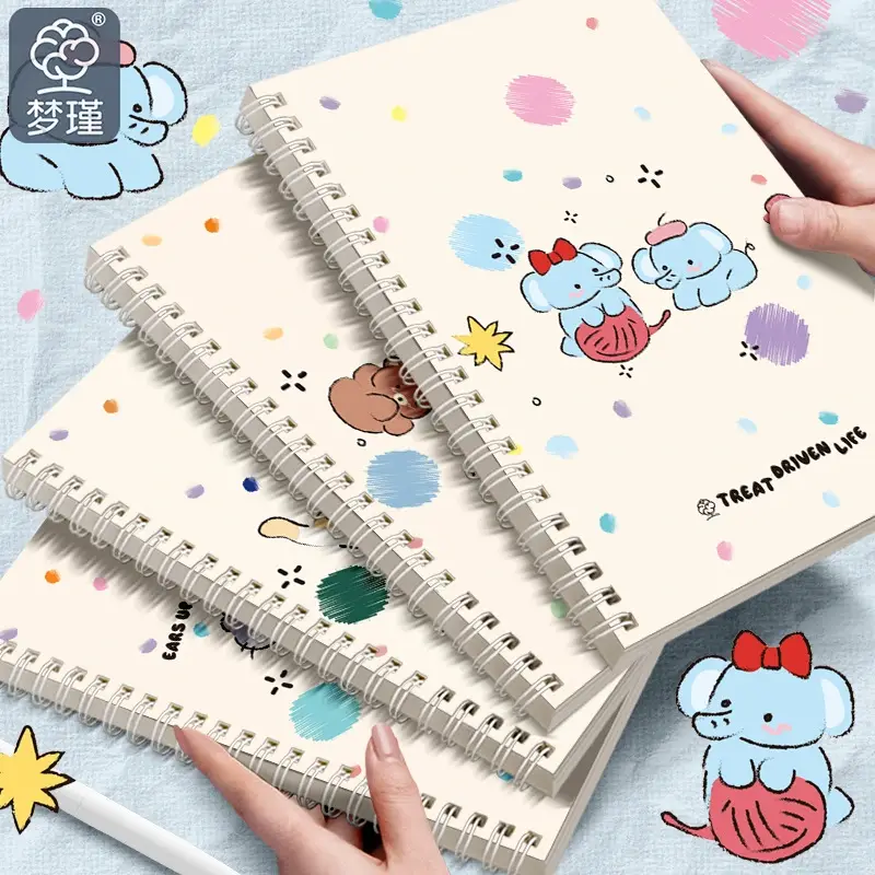 Cuaderno de espiral con páginas perforadas